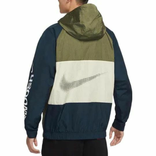 Kypтка NIKE Alphabet Logo Printing Colorblock Hooded Jacket