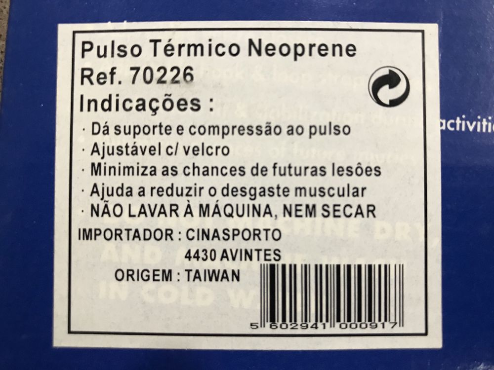 Pulsos Elásticos Térmicos Neoprene ( Novos Em Caixa )