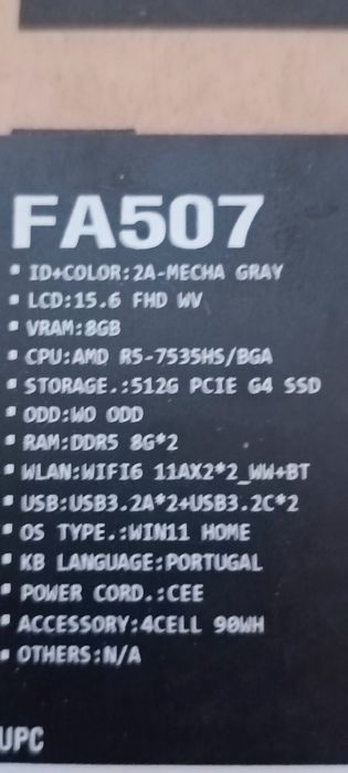 Asus tuf A 15 rtx 4060