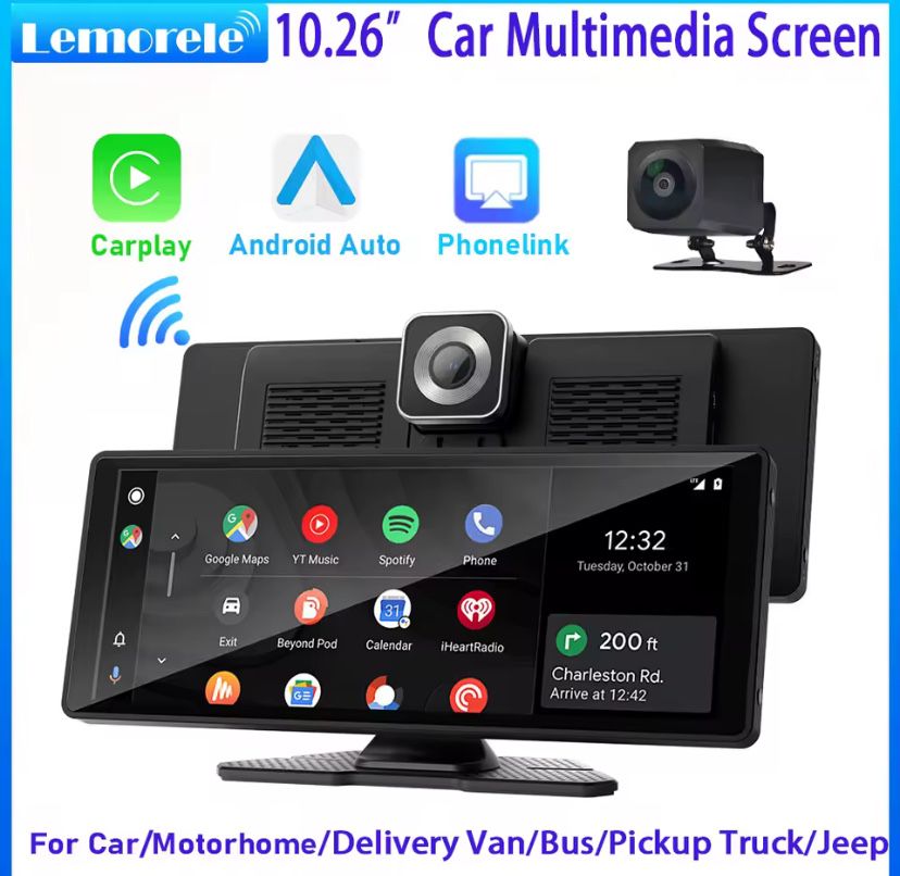Автомагнітола, автомобільний мультимедійний плеєр carplay Android auto