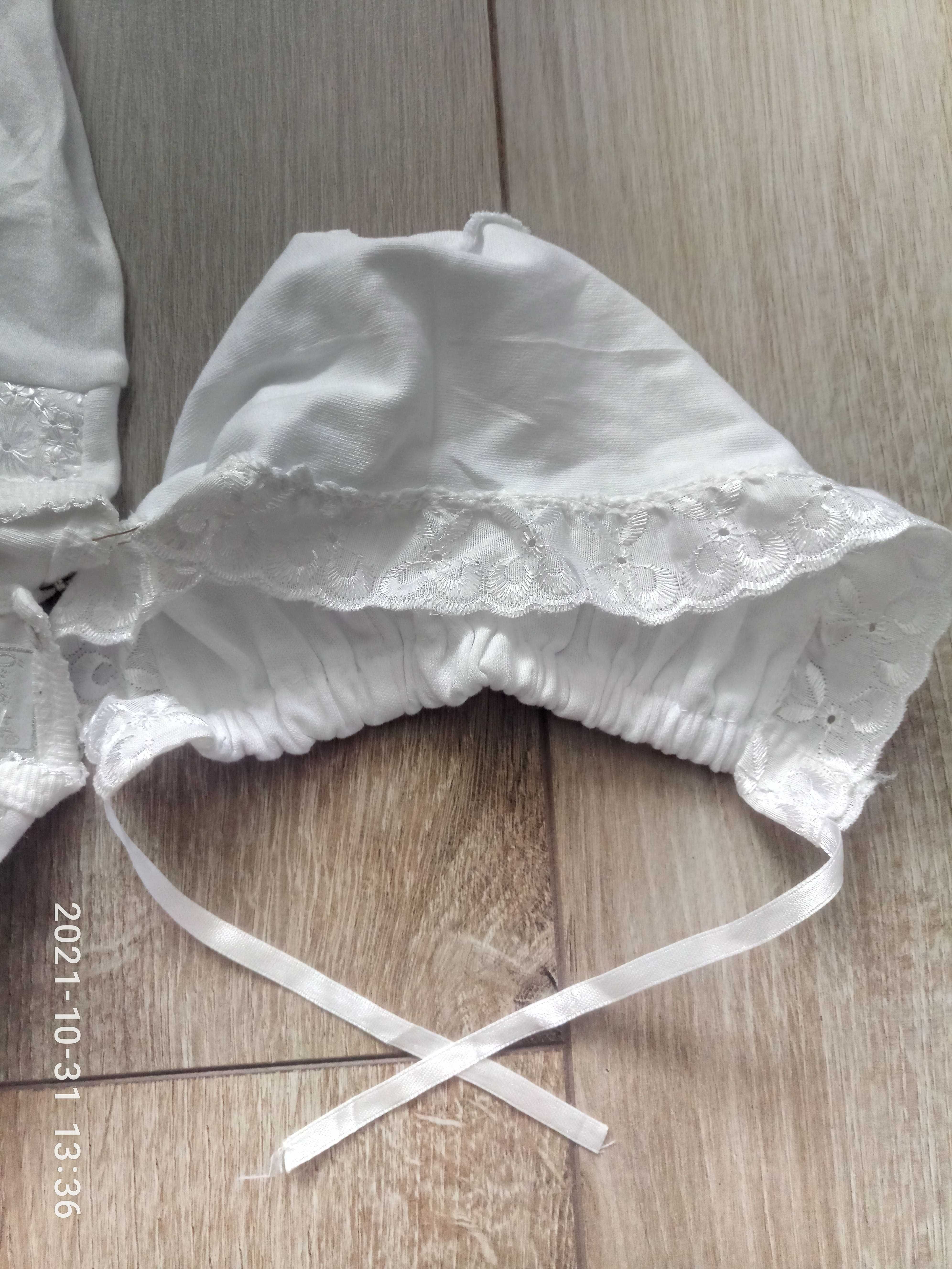 Нарядное платье + шапочка девочке рост 64 см, 100 % cotton (Турция)