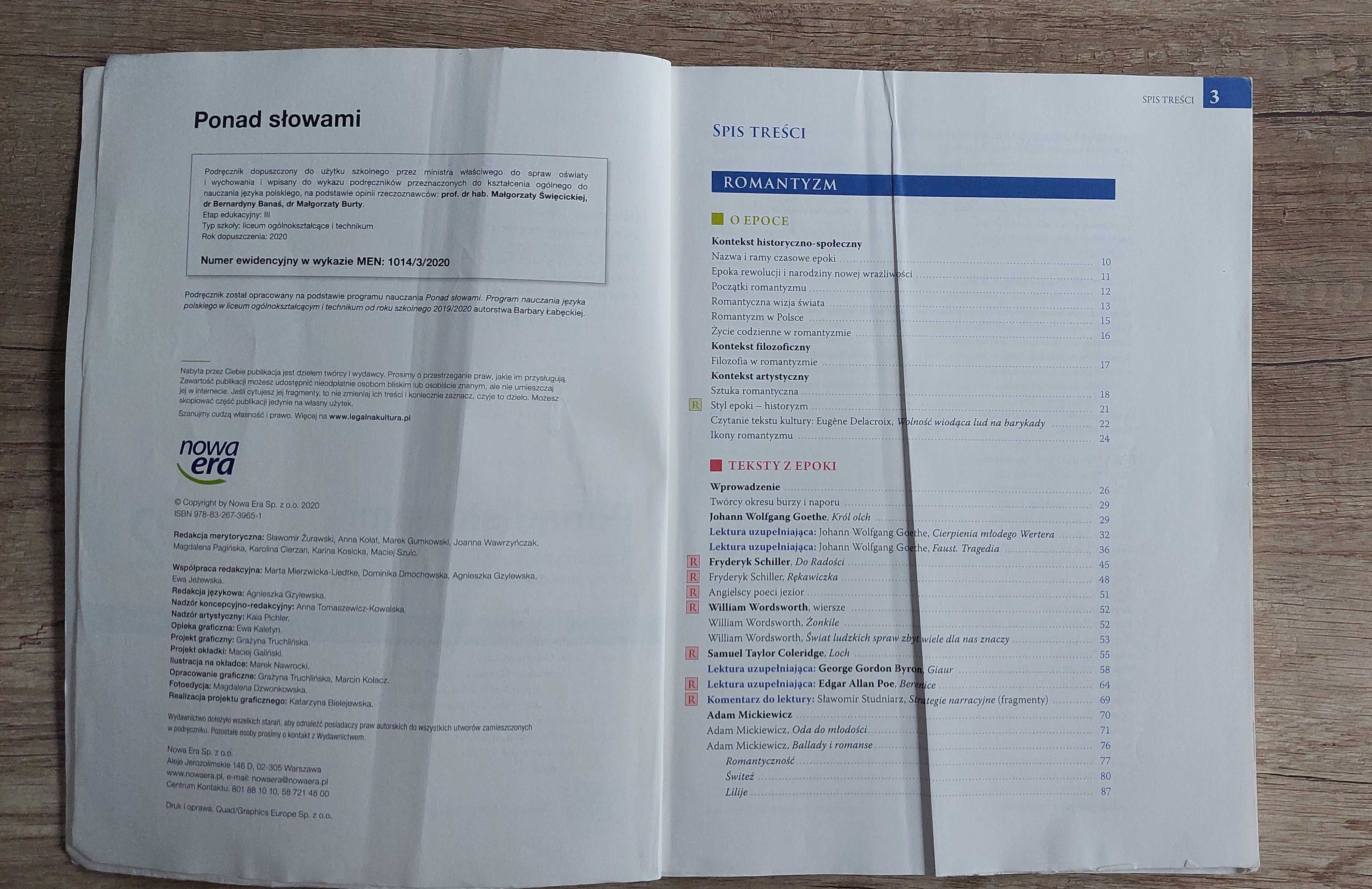 Podręcznik j. polski, kl. 2. Ponad słowami cz. 1, podst. i rozszerz.