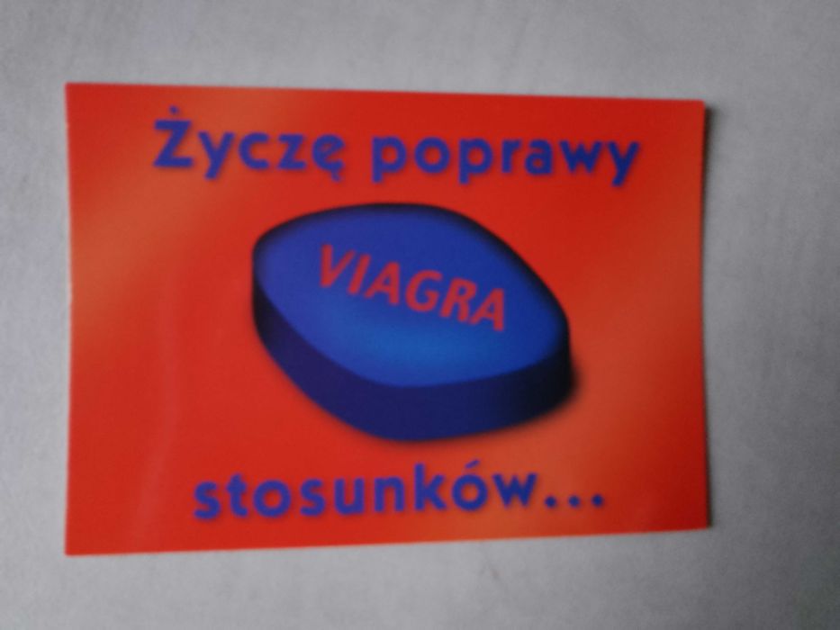 Stara pocztówka, kartka okolicznościowa, Viagra