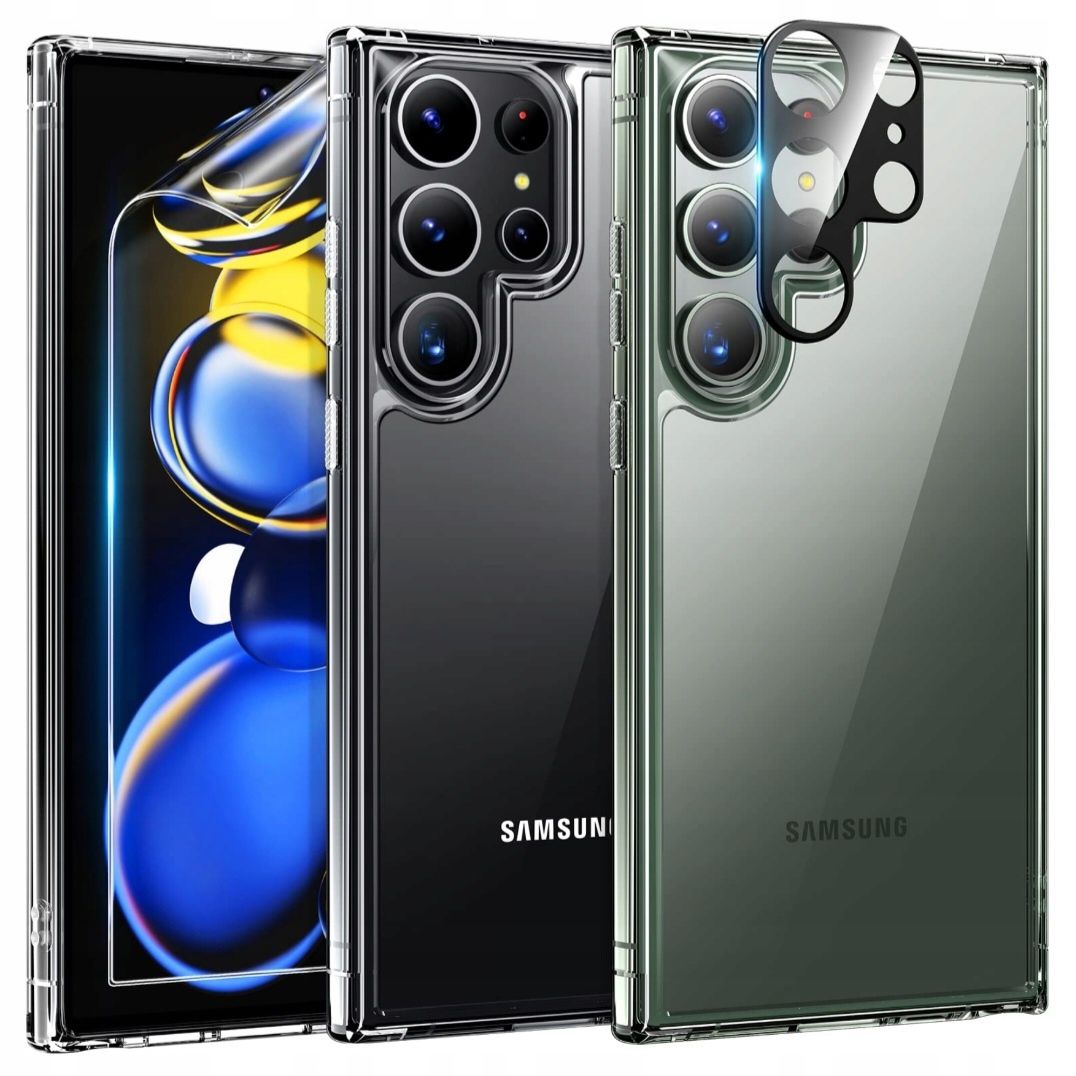 Samsung S23 Ultra. Plecki, folia hydro TAURI bezbarwny i akc.