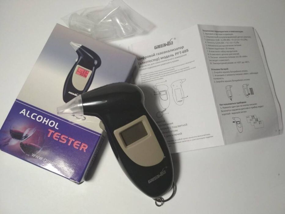 алкоТестер цифровой Alcohol Tester драгер алкометр на алкоголь в крови
