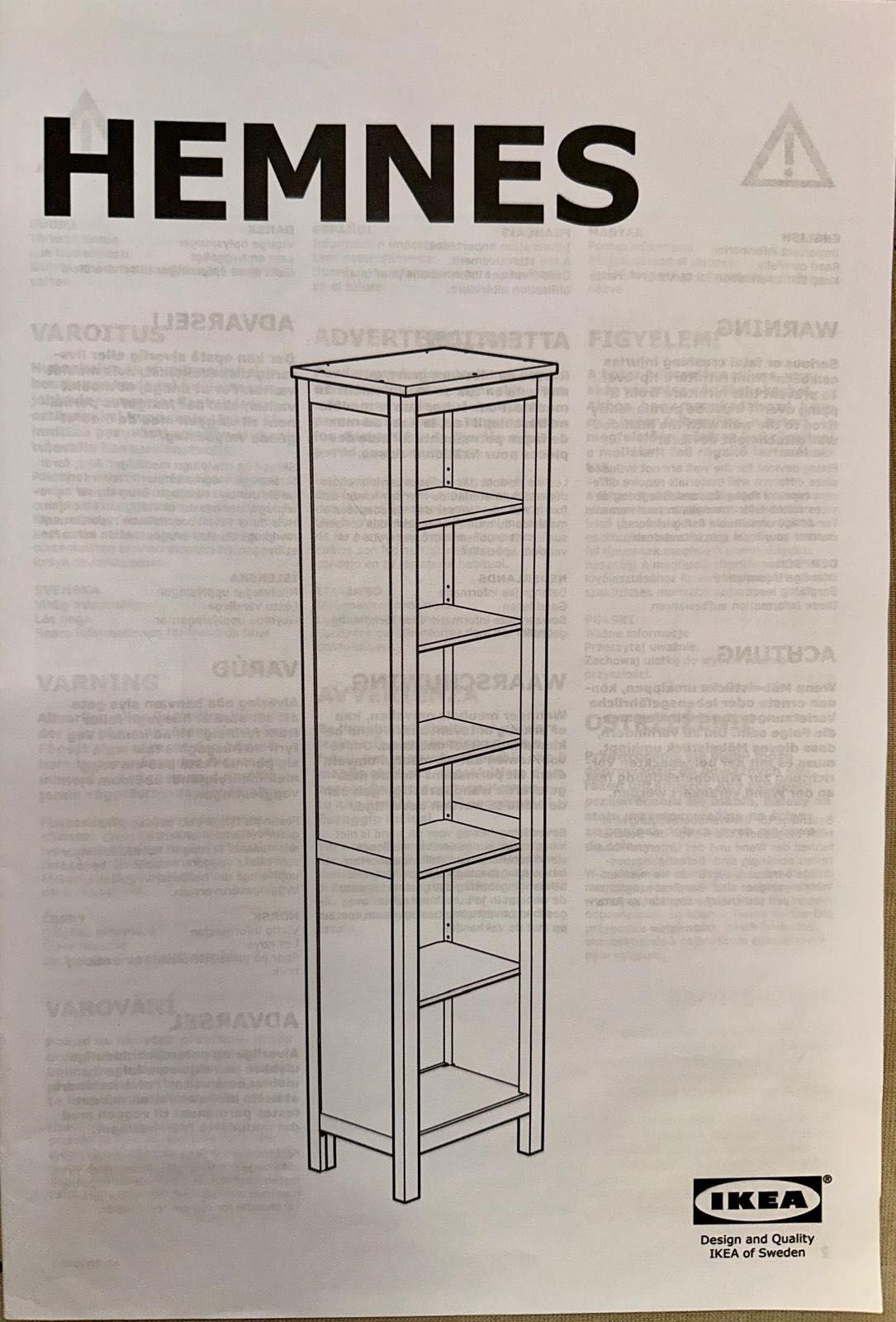 3 estantes HEMNES IKEA de 198 cm de altura