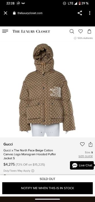 ЦЕНА БЫЛА 6400!Женская осенняя зимняя куртка The north face gucci -25