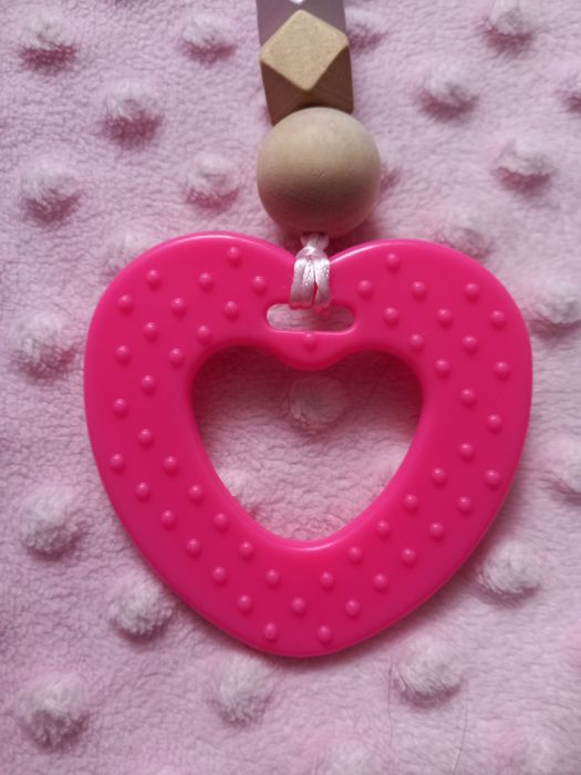 Łańcuch sensoryczny do wózka dla dziewczynki PINK Handmade