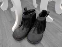 Buty dla dziewczynki półbuty rozmiar 26 frędzle suwak buciki
