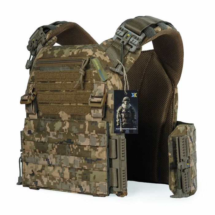Класична тактична плитоноска ЗСУ Warmor Gen.3 Pro. ПИКСЕЛЬ ММ14.