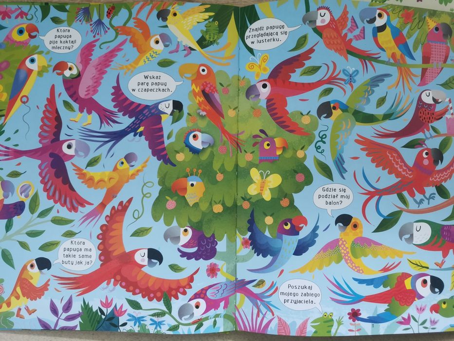 Książka dla dzieci Obrazkowe zgadywanki Dżungla i ZOO