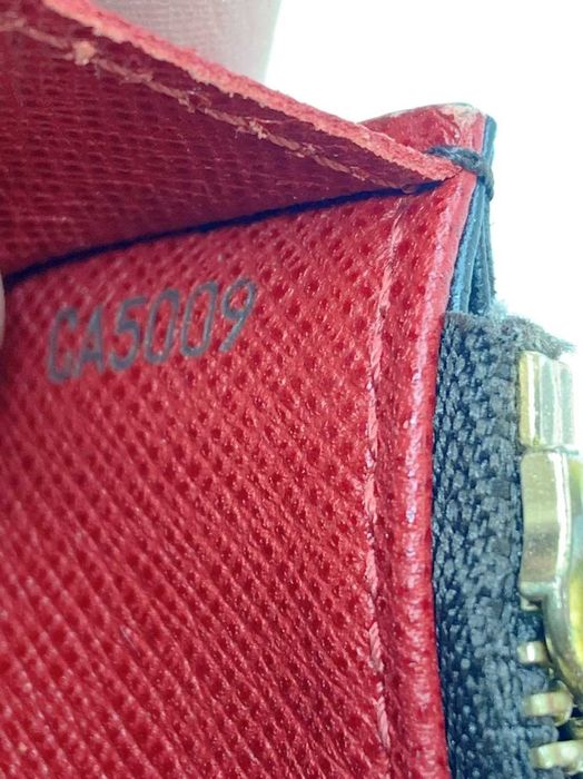 Nowe! Portfel damski LV Louis Vuitton Emilie Monogram czerwona klamra