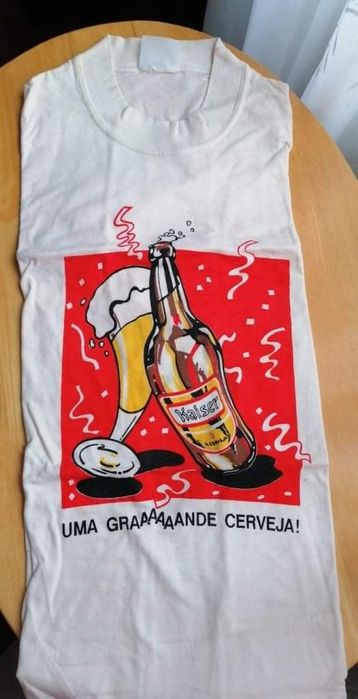 4 T-Shirts + 1 Pólo pub. Cerveja Mahou, Estrela Damm, Kaiser