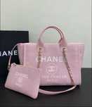 Torebka Chanel Shopper Plażowa różowa