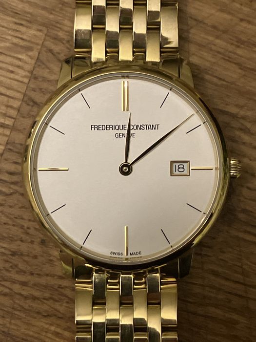 Zegarek złoty PVD Frederique Constant FC-220V5S5B slimline