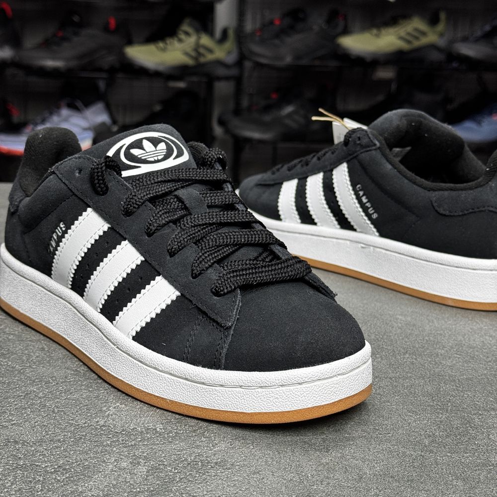 Чорні шкіряні кросівки Adidas Campus HQ6638 ОРИГІНАЛ 100% 38 р