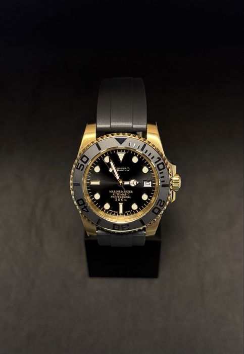 Relogio Auromatico Seiko Mod Marinemaster Gold