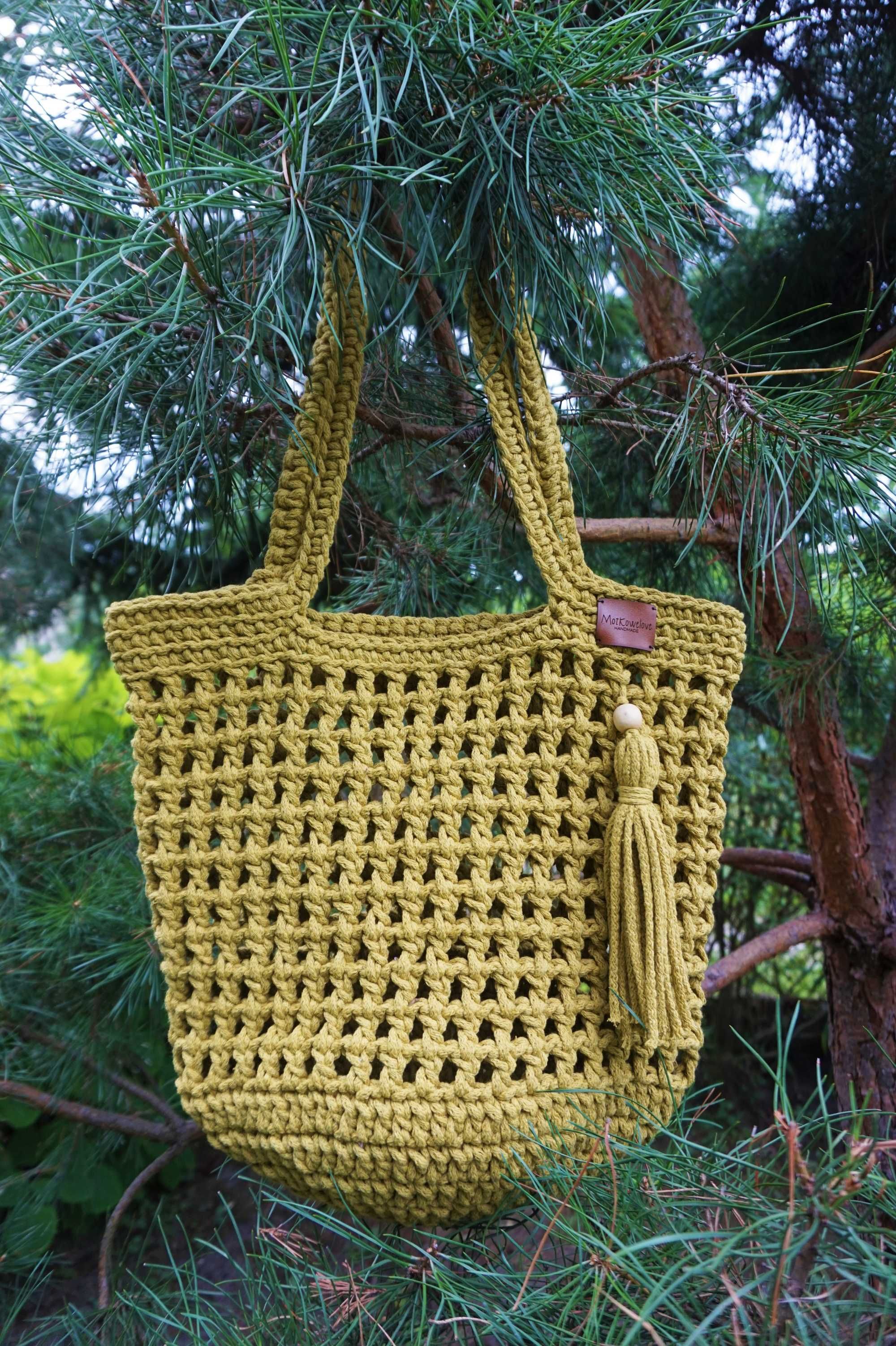 Torba na plażę, na zakupy - różne kolory - handmade