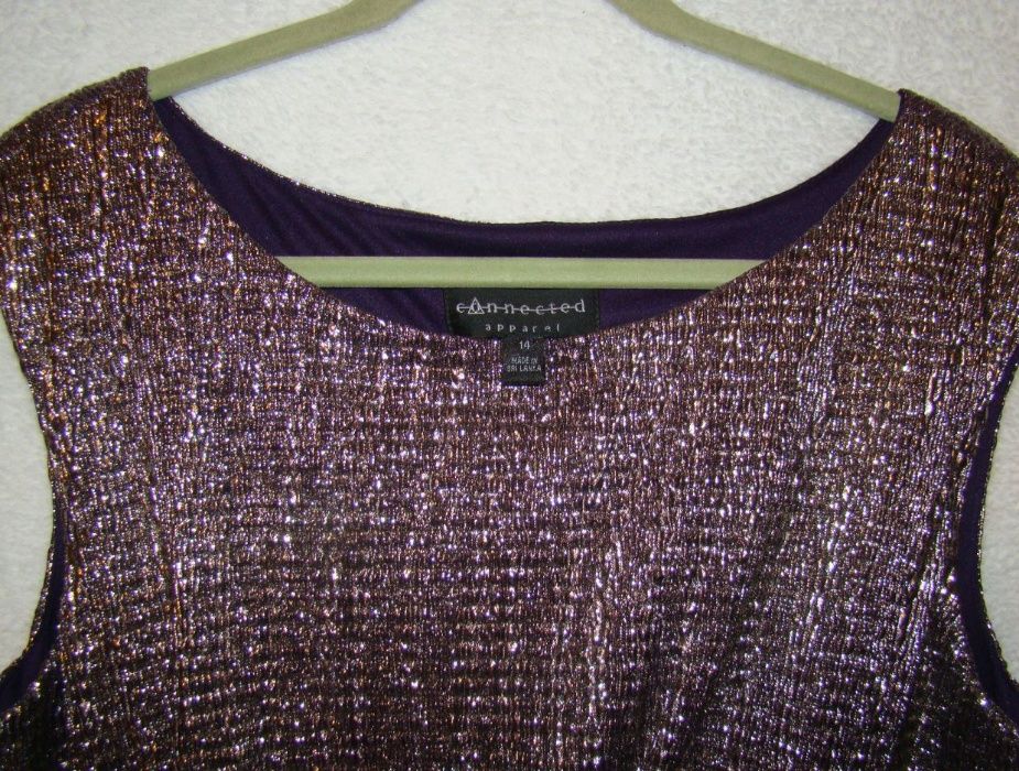 Suknia wizytowa srebrna w rozmiarze L