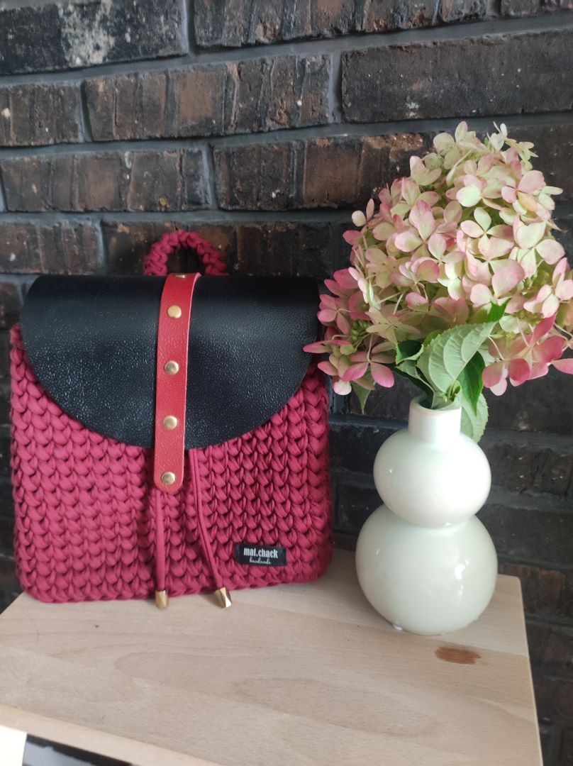 Plecak na szydełku handmade