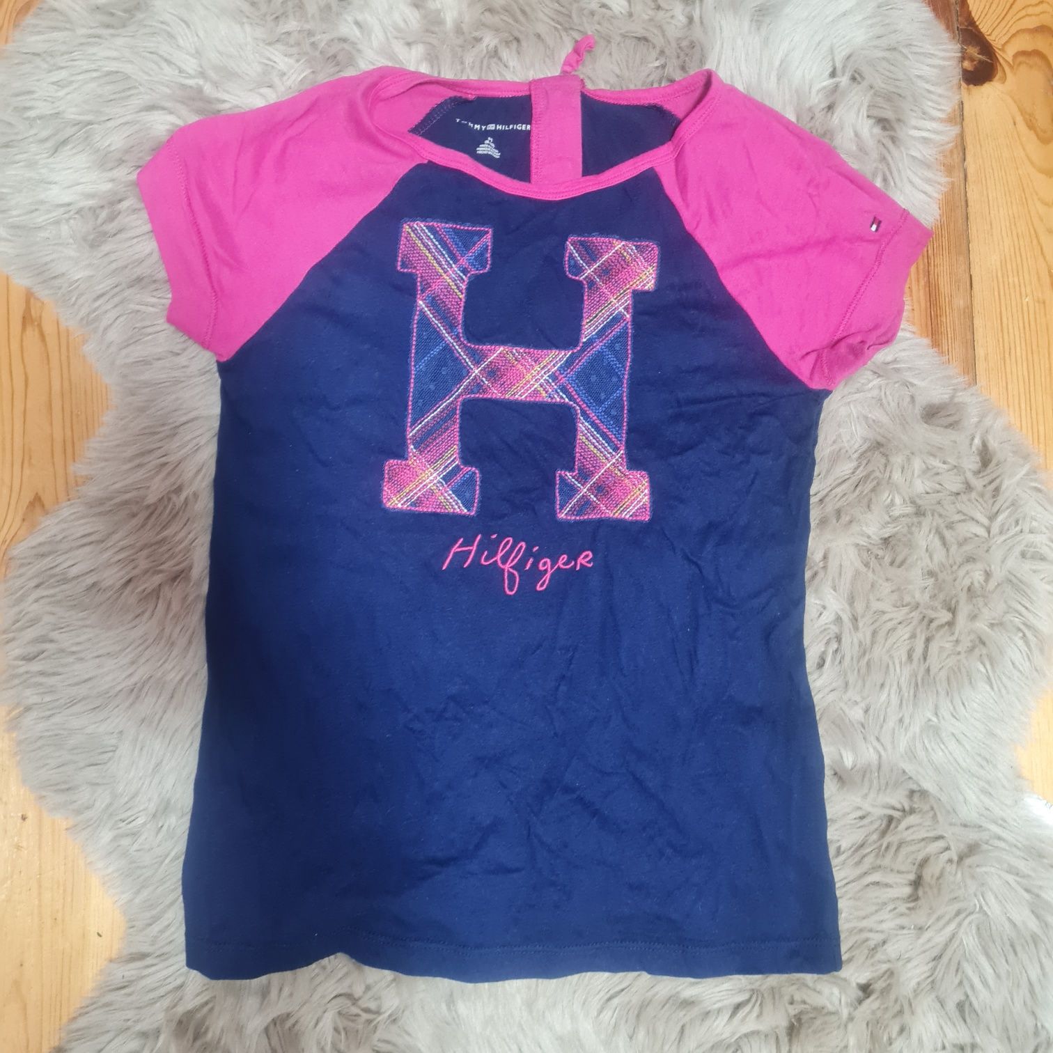 Tommy Hilfiger t-shirt koszulka granatowa XS z logo