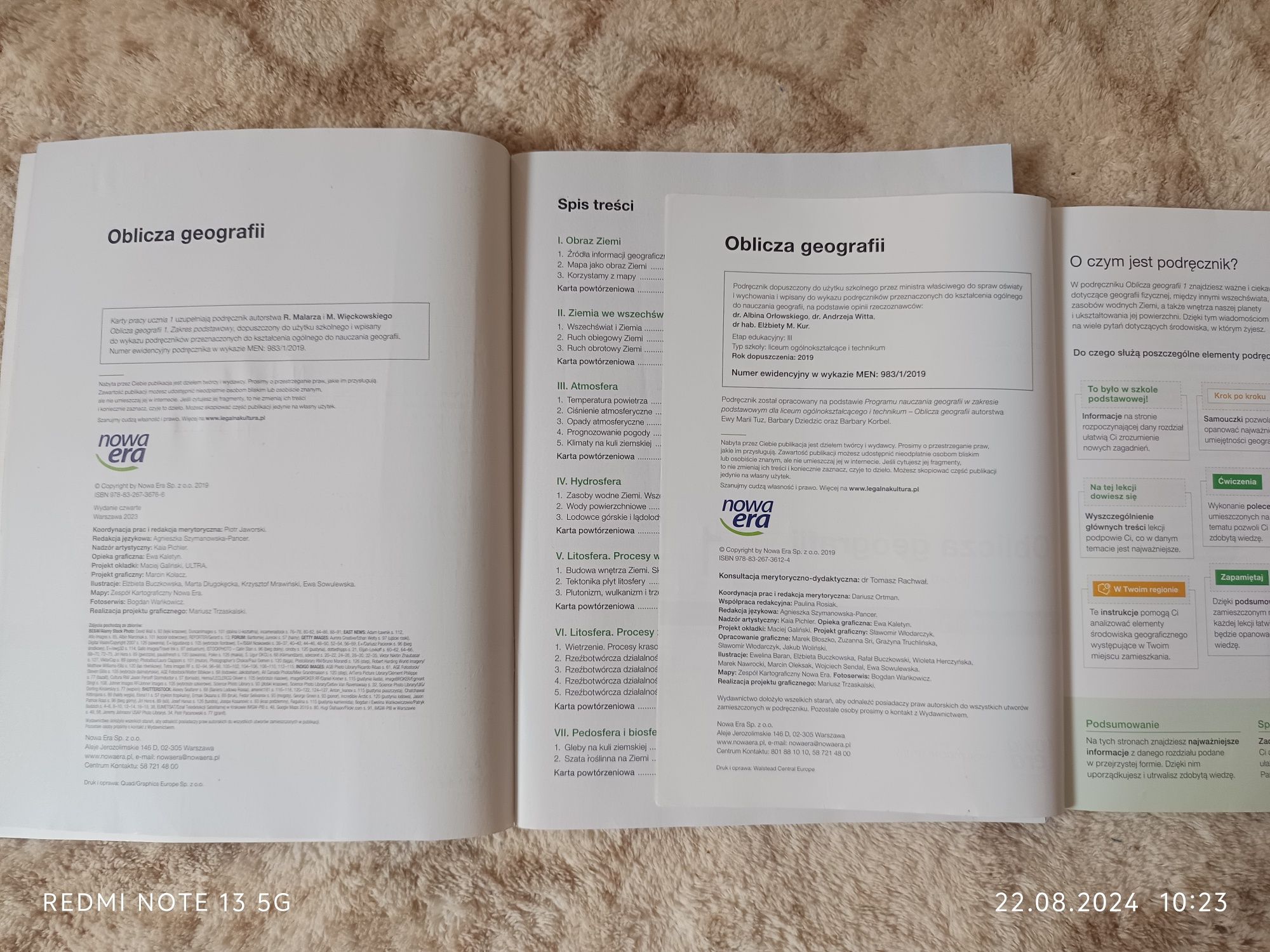 Oblicza geografii 1 podręcznik i karty pracy do geografii zakres podst