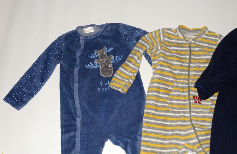 _Fajny Zestaw ciepłych pajacyków dla chłopca R.74/80