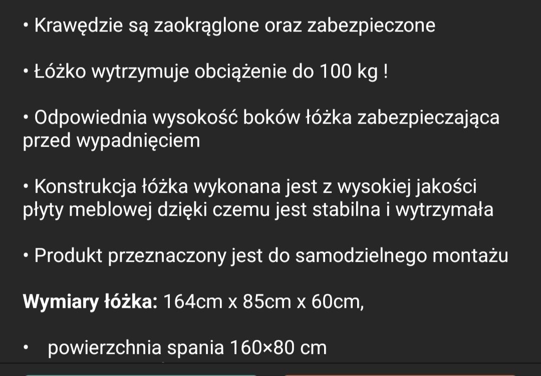 Łóżko białe, sofa, materac, barierka, szuflada, z sercem, 160x80,
