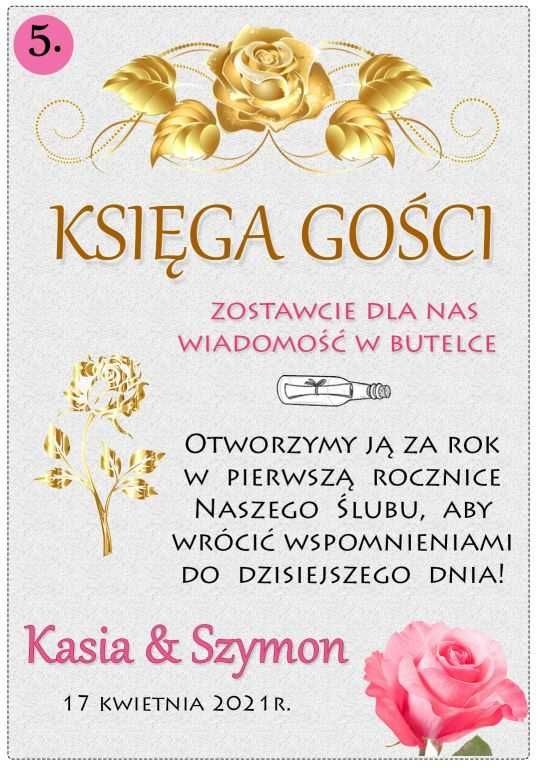 Księga gości na wesele ślub w butelce NOWOŚĆ - wysyłka