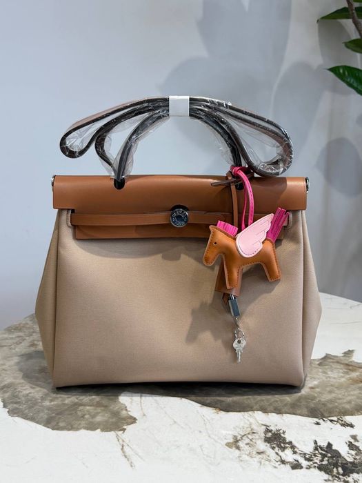 Сумка Hermes Herbag люкс чорна, коричнева, бежева, бордова, рожева