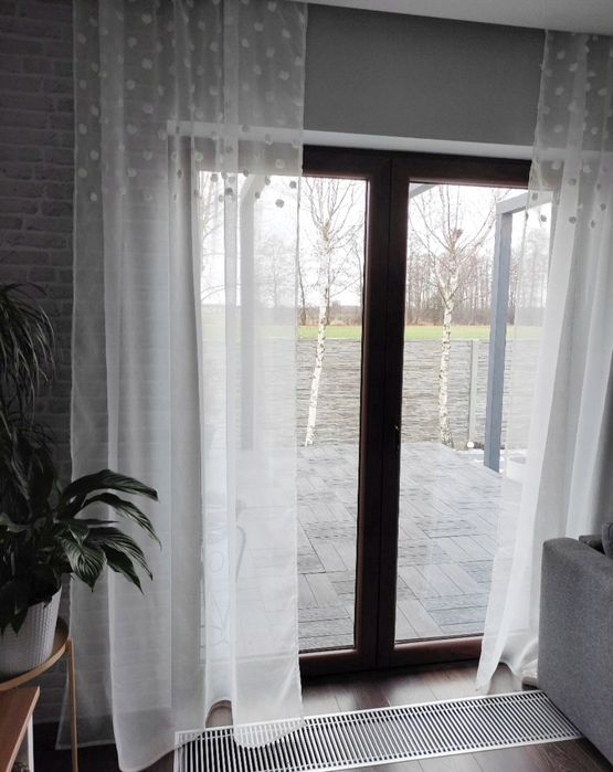 Firana PREMIUM  biała elegancka modna przezroczysta