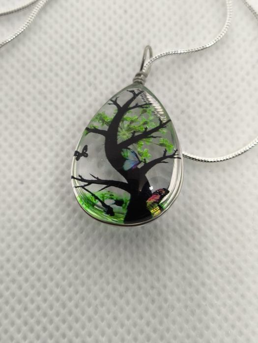 Łańcuszek posrebrzany z wisiorkiem