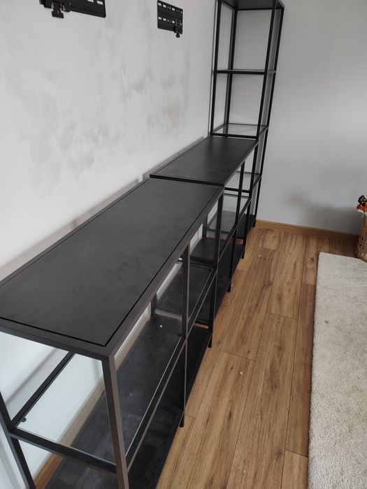 IKEA Vitssjo zestaw mebli regały szklane 3szt