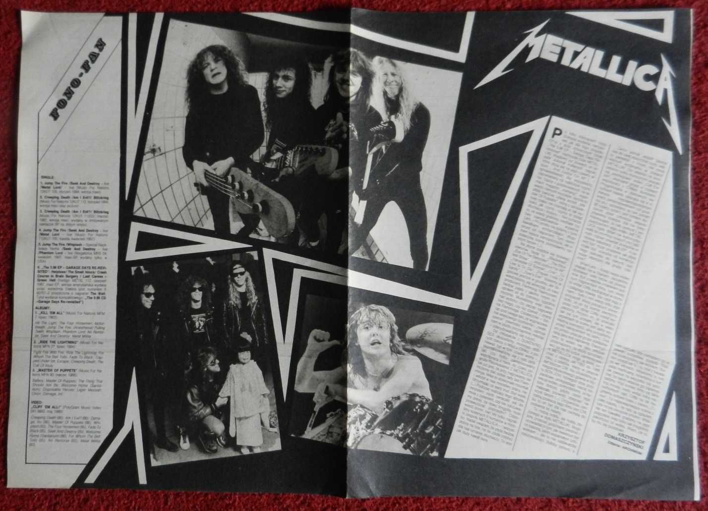 Metallica plakat Razem z PRL 1986 i bonus