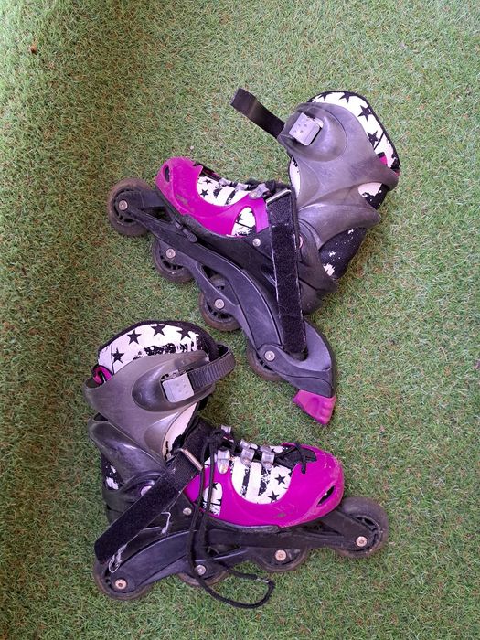 rolki dla dziecka różowe regulowane 34-37