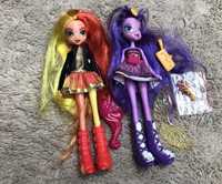 Equestria girls 2 szt Sunset Shimmer Twilight Sparkle z akcesoriami