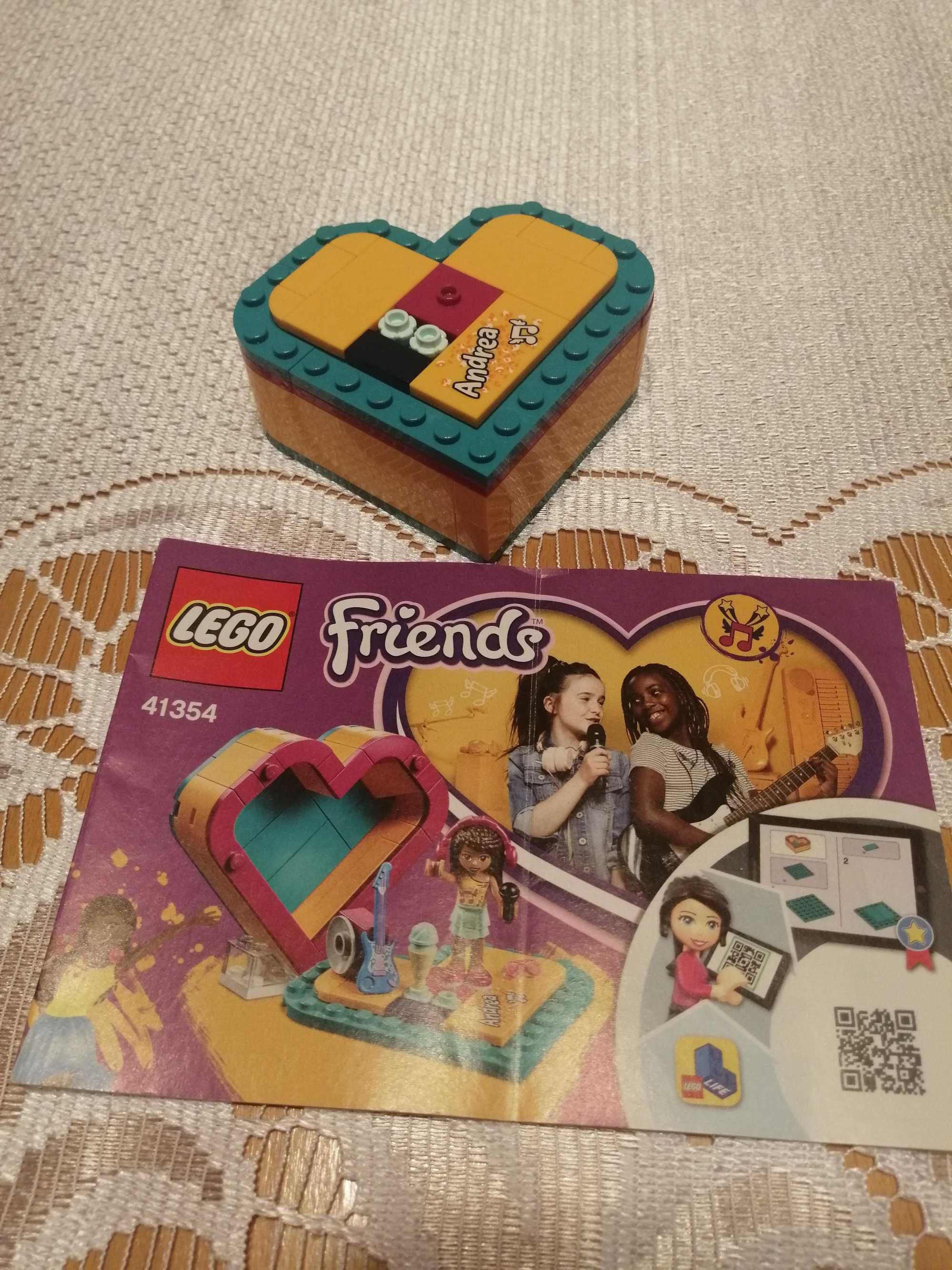 Lego Friends Pudełka serduszka 41358 Mia 41354 Andrea