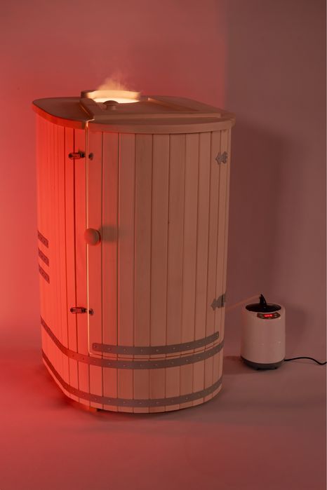 Sauna ziołowa z drewna lipowego – mini SPA, fitosuna