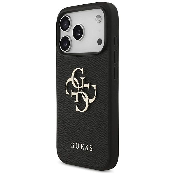 Etui Guess Grained Big 4G & Classic Logo na iPhone 17 Pro - czarne
