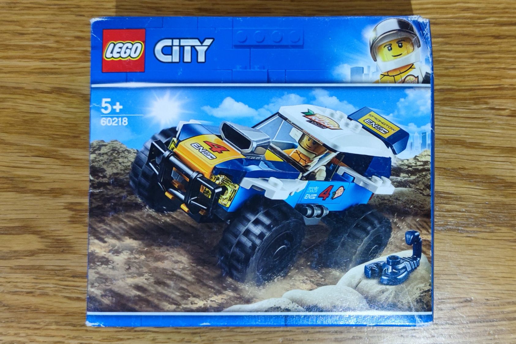 LEGO city 60218 pustynna wyścigowka pudełko i instrukcja