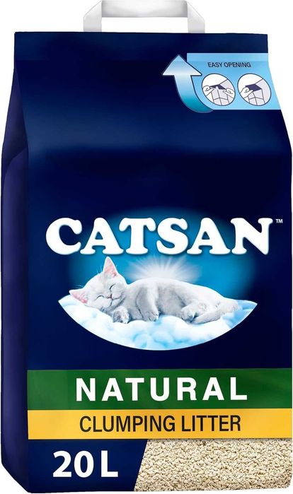 наповнювач в лоток туалет Catsan Natural Clumping Cat Litter, 20-л