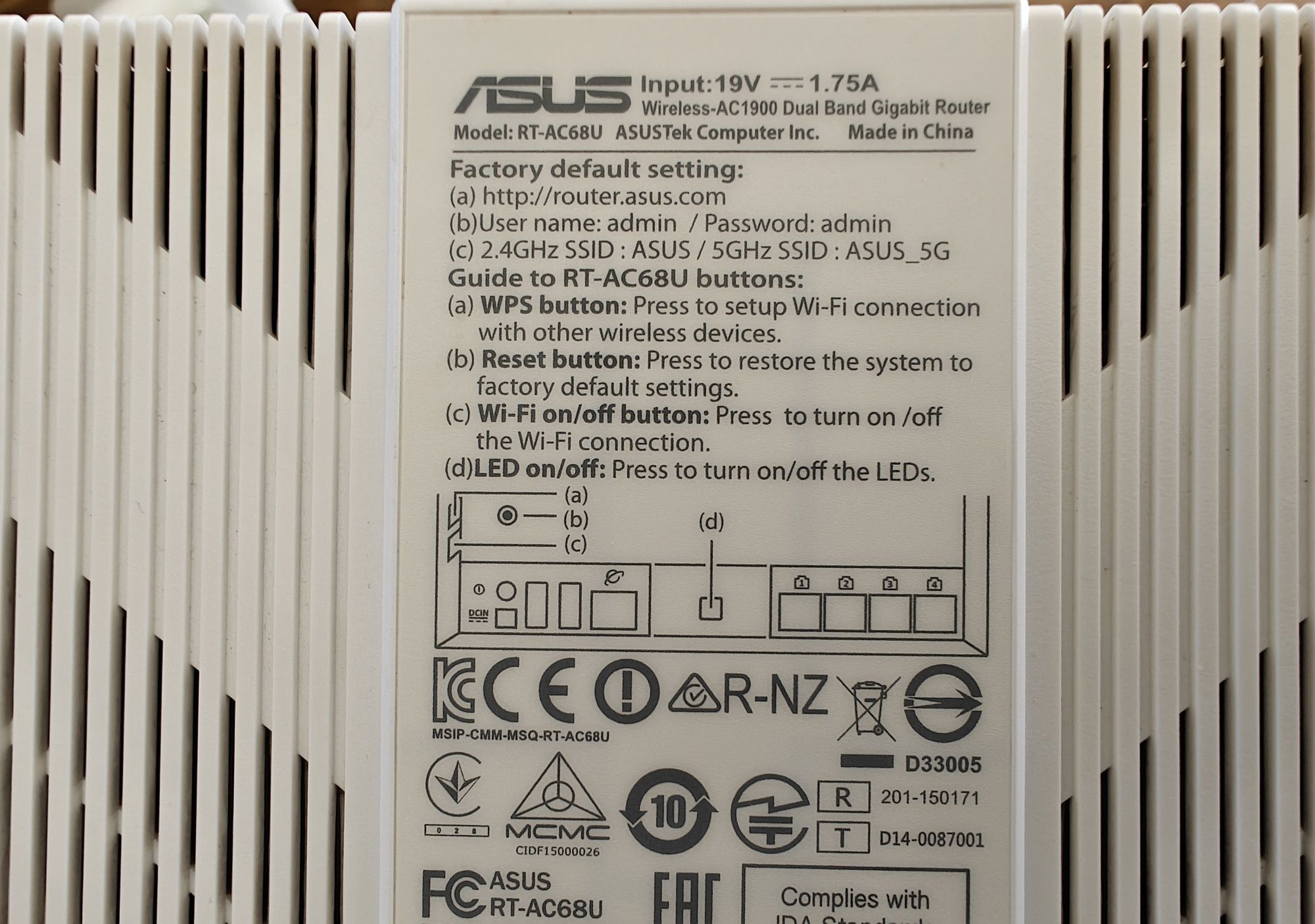 Router Asus AC68U White