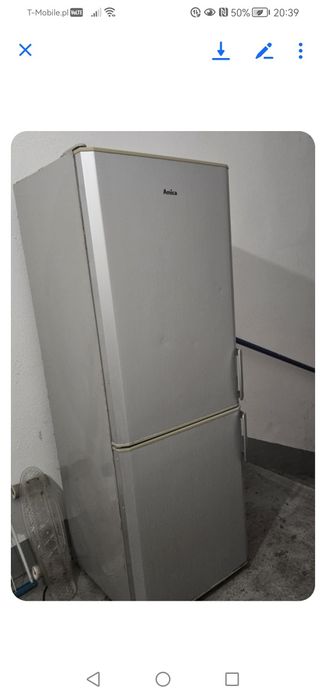 Lodówka srebrna Amica