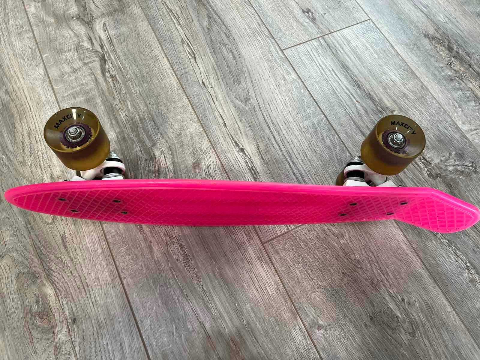 Пенніборд, скейтборд, скейт MAX CITY Gloss Pink