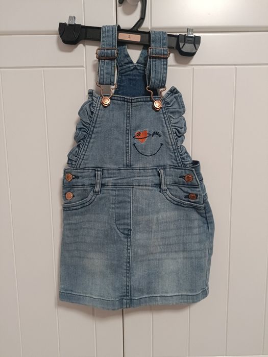 Spódniczka ogrodniczka jeansowa Coccodrillo r. 92 falbanki