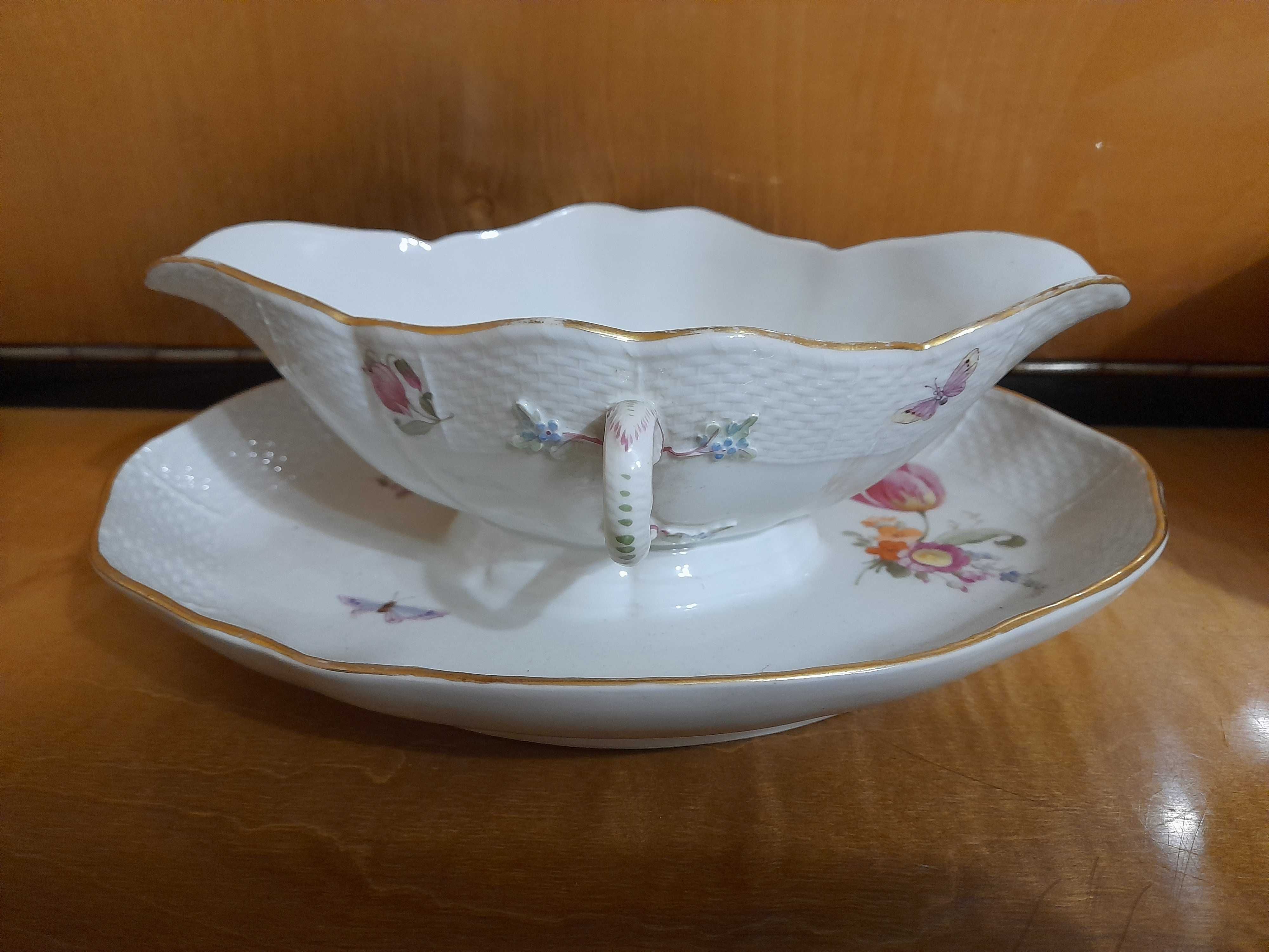 Stara porcelanowa sosjerka KPM Berlin antyk XVIII w. lata 1800