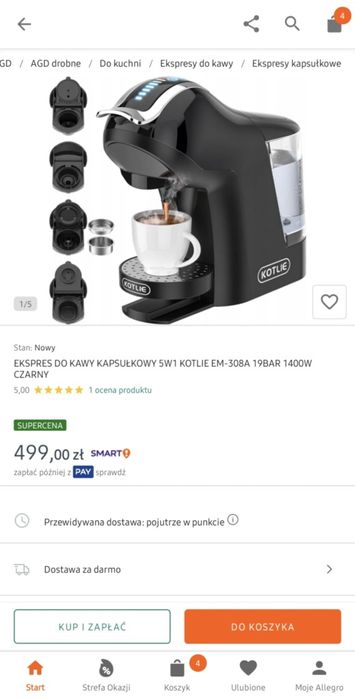KOTLIE Nowy ekspres kapsułkowy 5w1