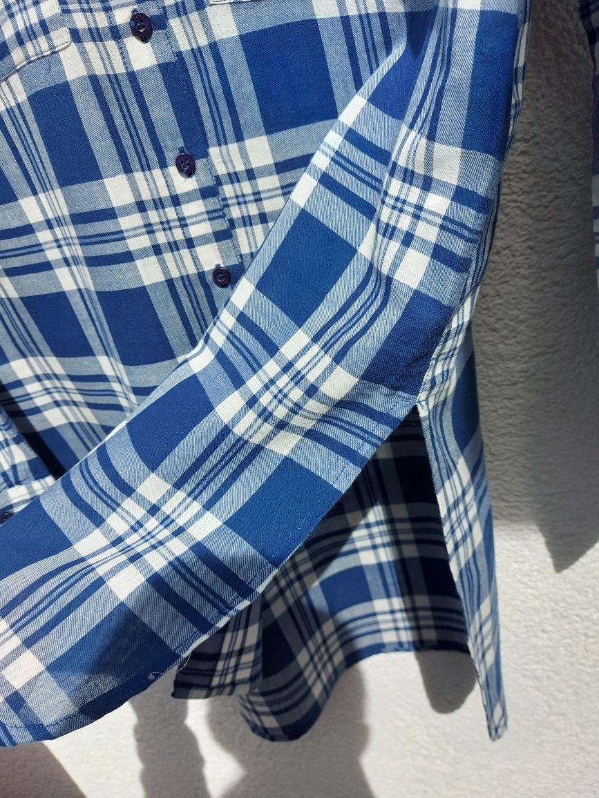 Długa koszula w kratę Reserved z rozcięciami rozmiar XS