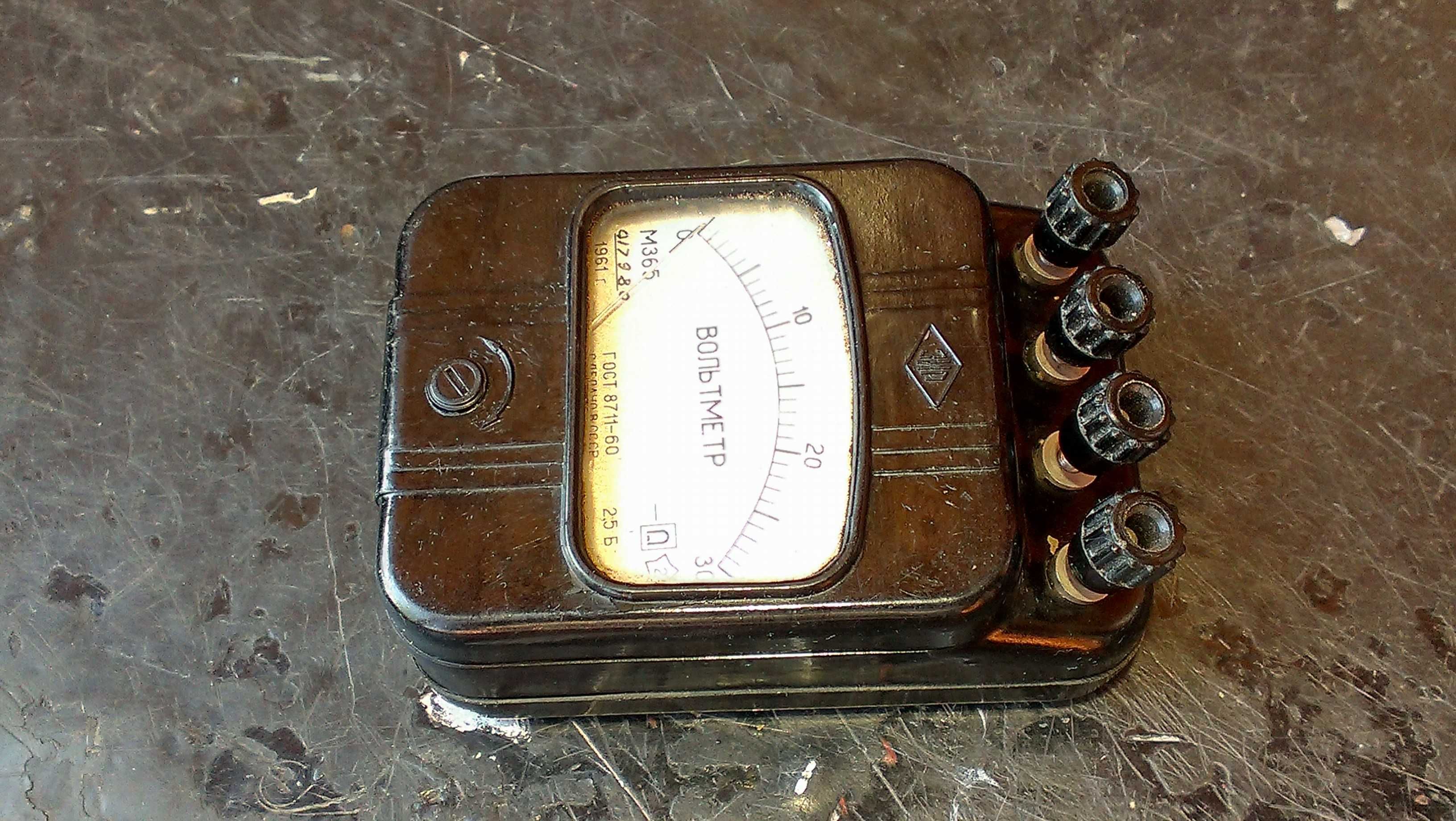 Амперметр М381 5а (с шунтом).Вольтметр.Милливольтметр М365 1961г. СССР