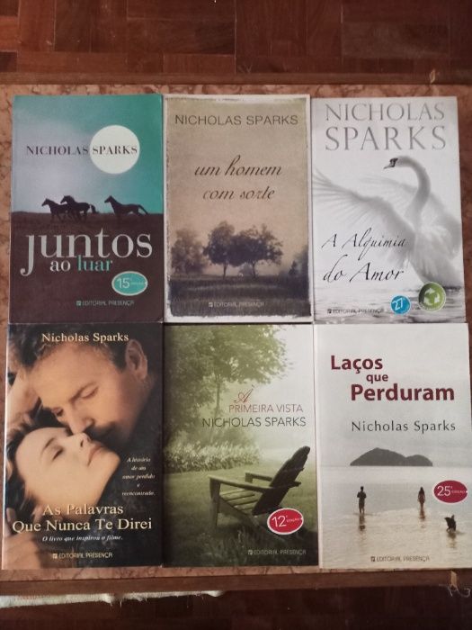 Vários Livros do Nicholas Sparks - No Teu Olhar, Juntos ao Luar